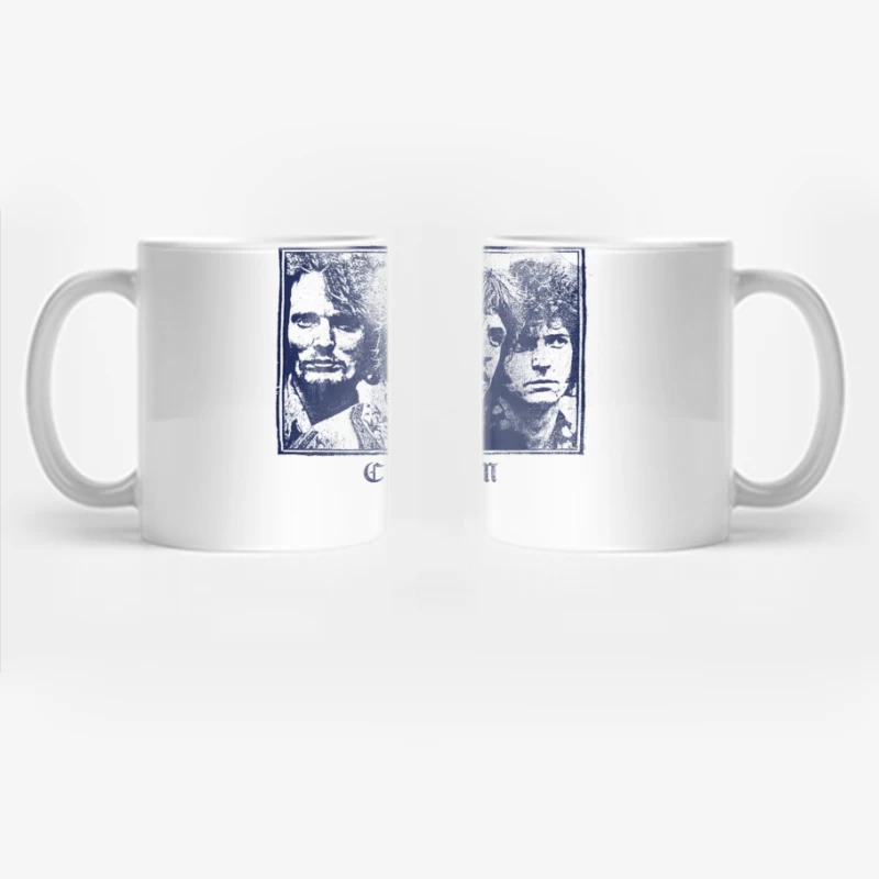 Cream  Original Vintage Look Fan Design Coffee Mug