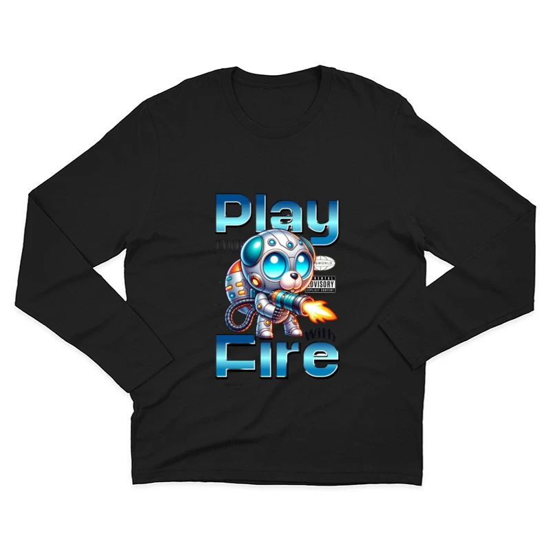 Roboter-Hund mit Flammenwerfer Herren Langarm T-Shirt