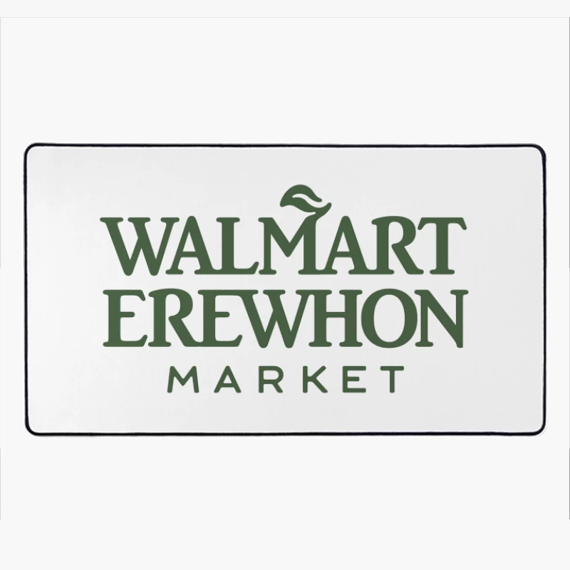 Walmart-Erewhon Market Logo Parody in Green Desk Mat