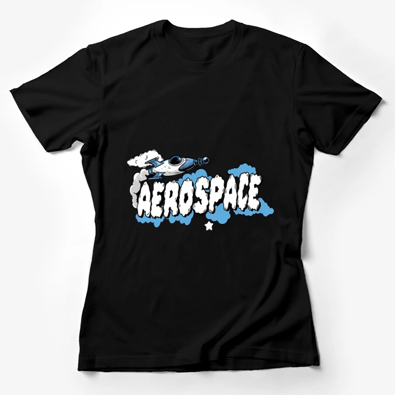 Retro Weltraumdesign mit Raumschiff Damen T-Shirt