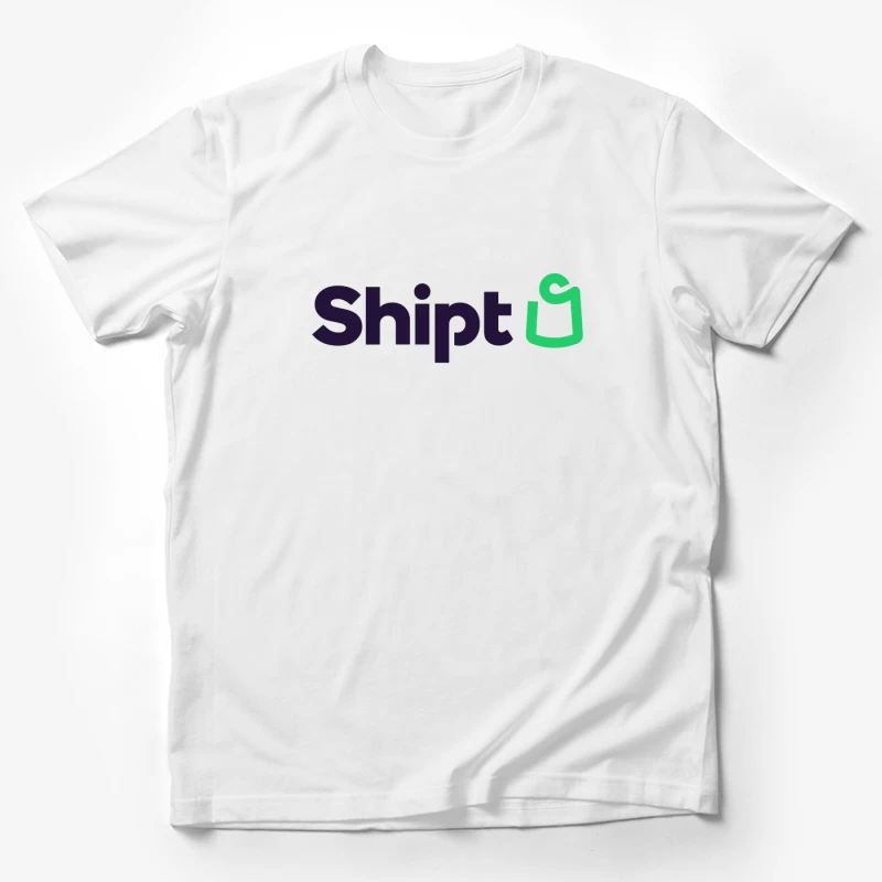 Shipt Modern Minimalist Logo with Green Hanger Icon Male T-Shirt