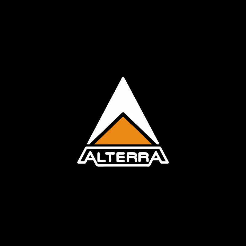 Alterra Corporate Logo with Orange Triangle Design Travel Mug