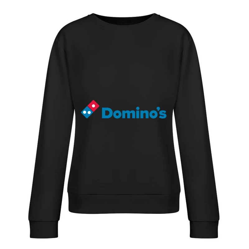 Domino's Pizza Corporate Logo in Blue and Red Female Pullover Sweatshirt