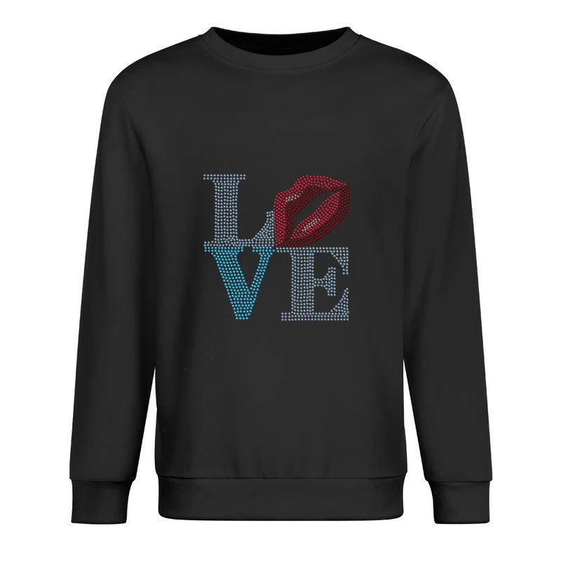 Liebe Design mit Lippen Herren Pullover Sweatshirt