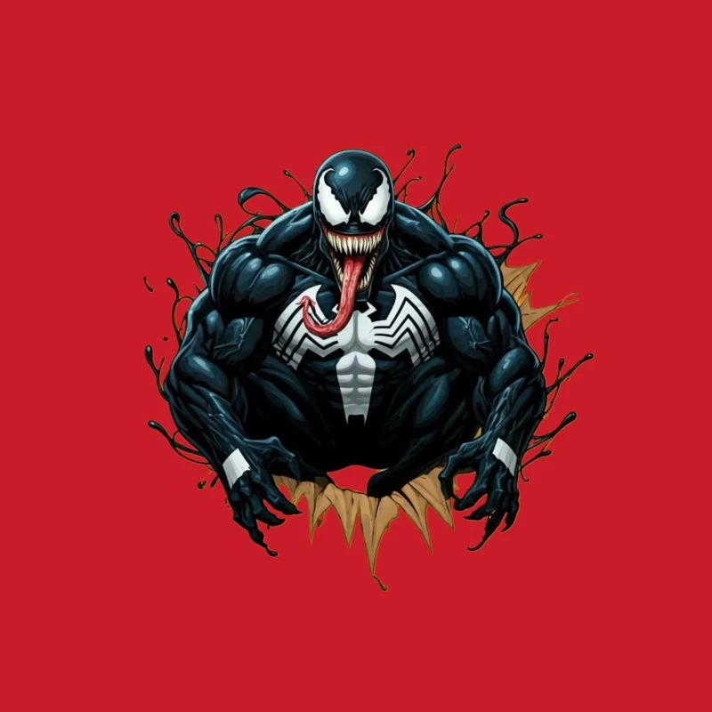 Venom: The Iconic Marvel Anti-Hero Female Pullover Hoodie