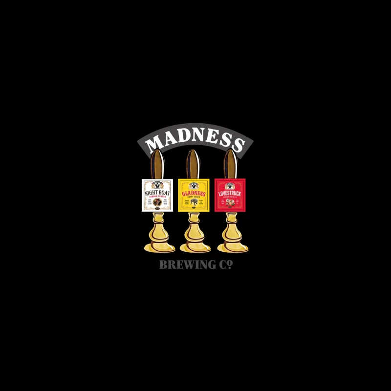 Madness Brewing Company Beer Tap Handles with Classic Labels iPhone Case