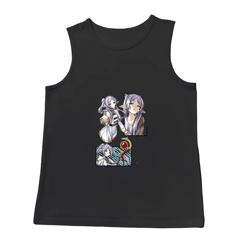 Magische Elfenfigur mit Stab Herren Tanktops