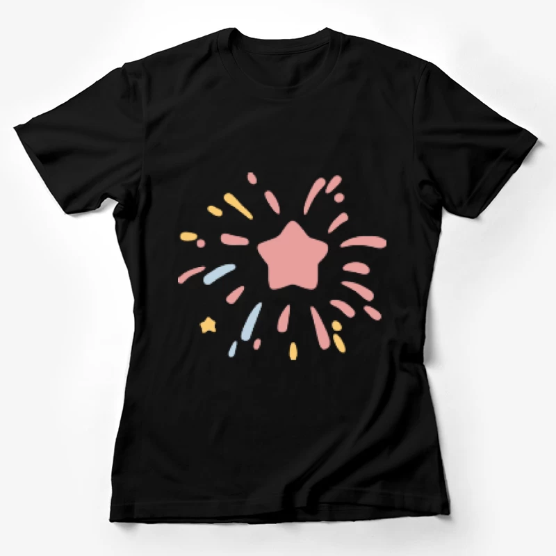 Bunte Sternexplosion Damen T-Shirt