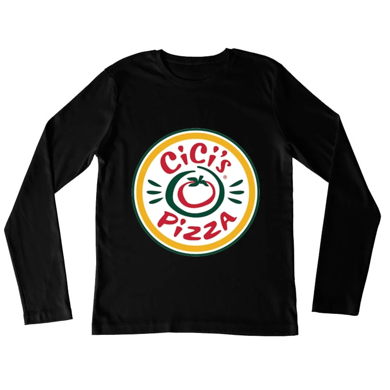 CiCi's Pizza Restaurant Chain Logo with Tomato Symbol Female Long Sleeve T-Shirt