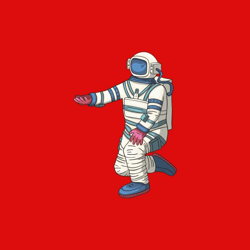 Astronaut im Weltraumanzug kniet Herren Tanktops
