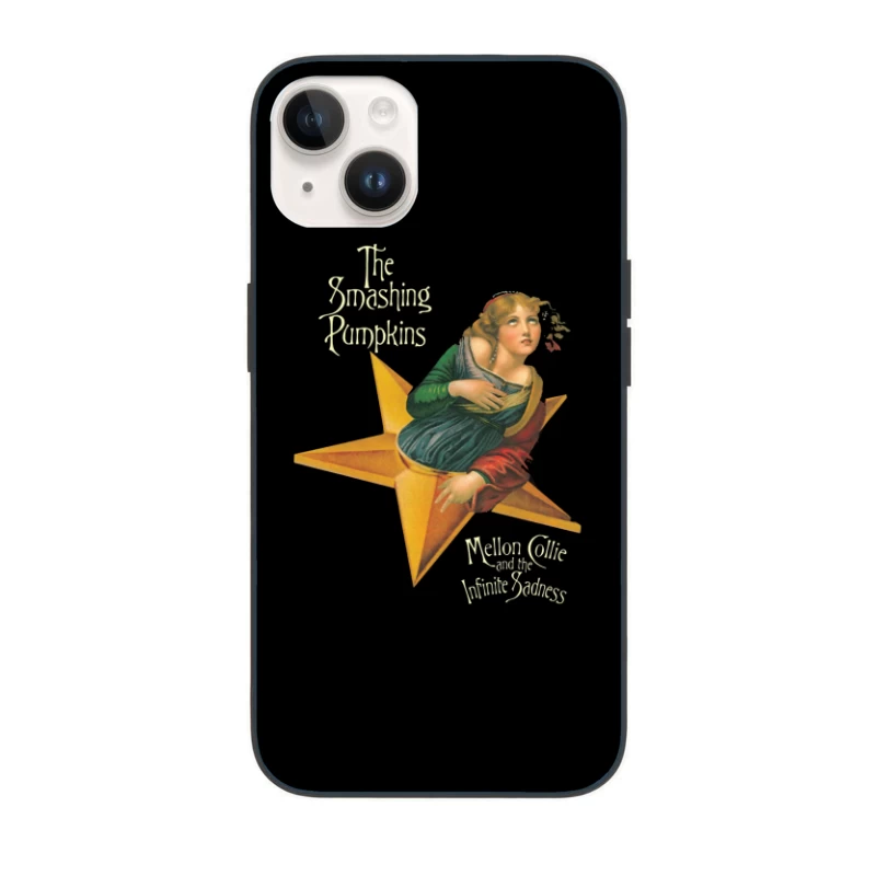 The Smashing Pumpkins' Mellon Collie Album Cover Featuring Classical Art on Golden Star iPhone Case