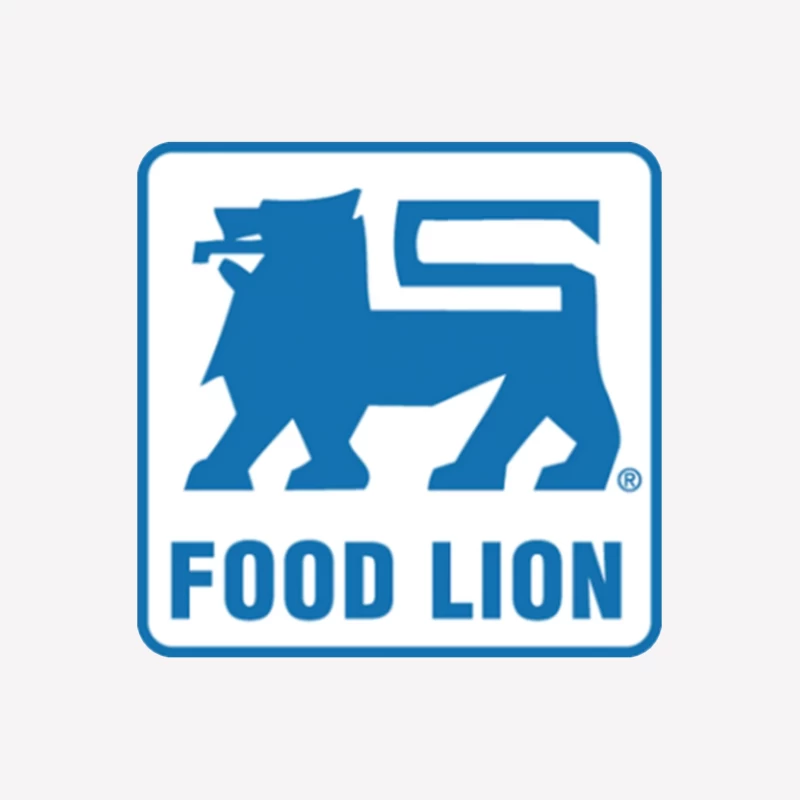 Food Lion Supermarket Chain Blue Logo with Lion Symbol Female T-Shirt