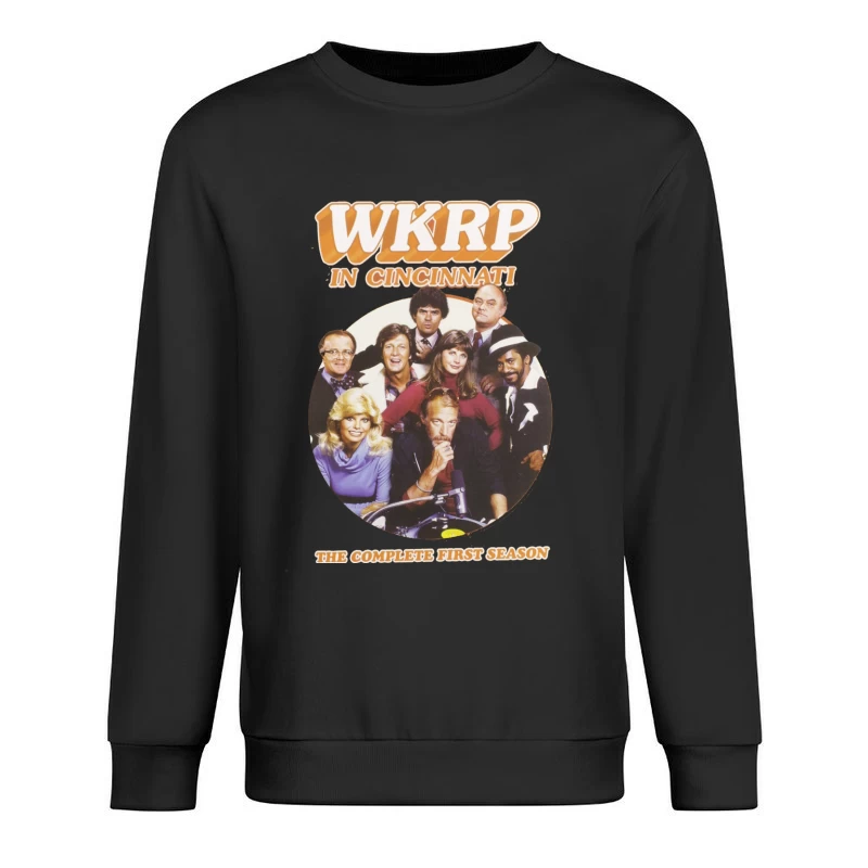 WKRP in Cincinnati skyline logo Male Pullover Sweatshirt