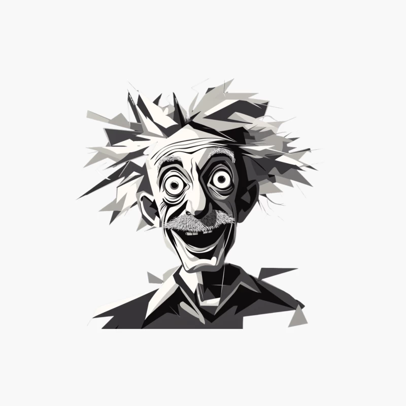 Funny portrait of Albert Einstein Cotton Tote Bag