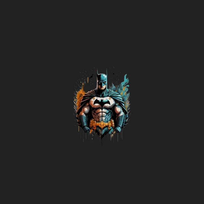 Dynamic Illustration of Batman Bucket Hat