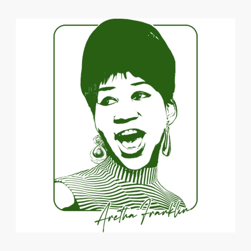 Aretha Franklin  Retro Soul Fan Design Throw Pillow