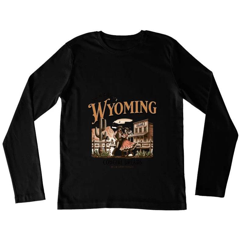 Danse Western dans le Wyoming Femme Manches Longues T-Shirt