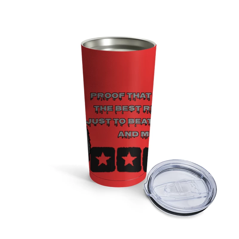 Gorilla Strength and Motivation Illustration Travel Mug