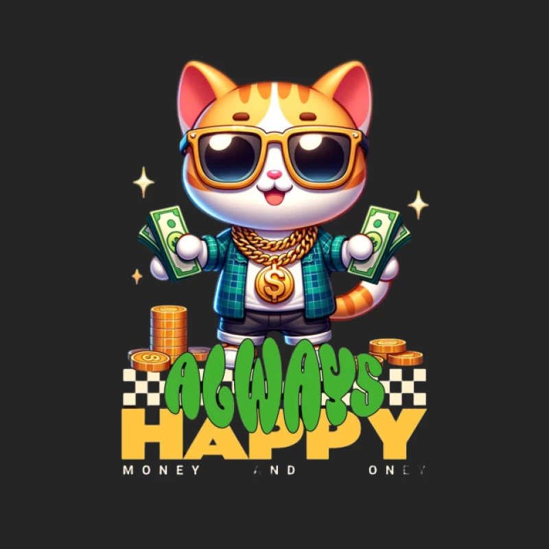 Chat riche avec de l'argent Homme Sweat-shirt à enfiler