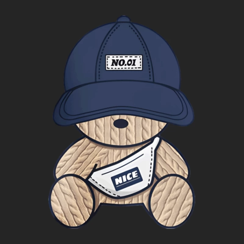 Süßer Teddy mit Hut und Tasche Herren Pullover Sweatshirt