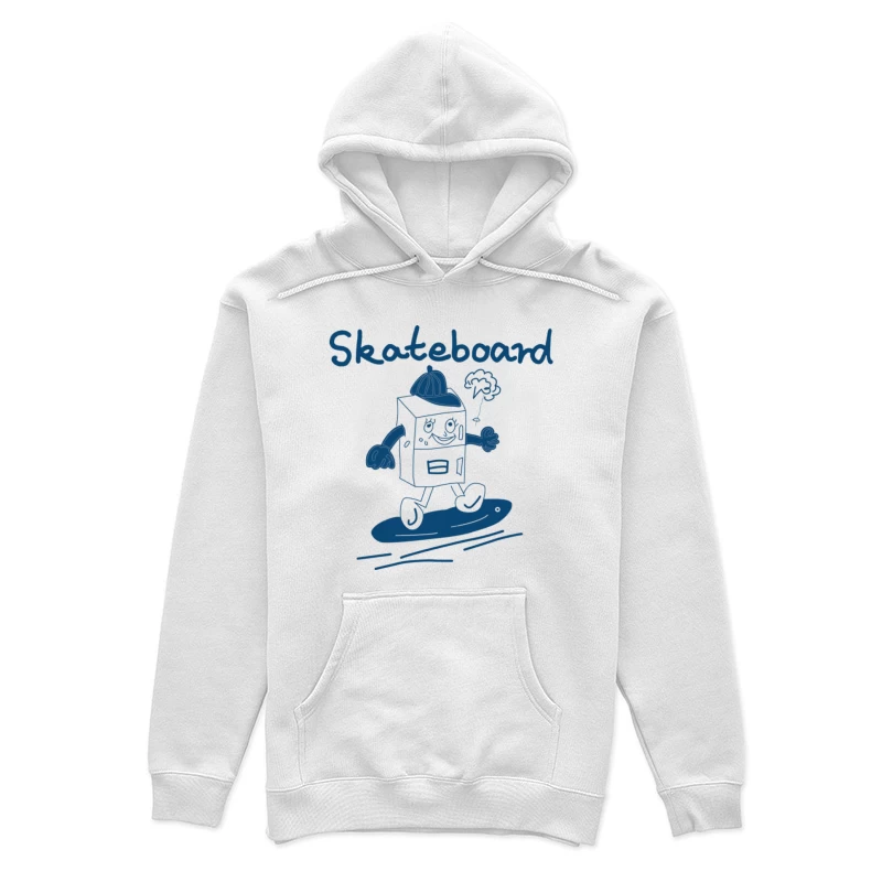 Roboter auf Skateboard mit Mütze Damen Pullover Hoodie