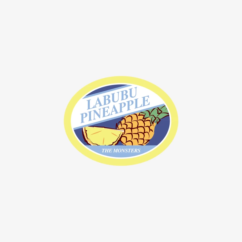 Labubu Ananas Etikett Herren Langarm T-Shirt