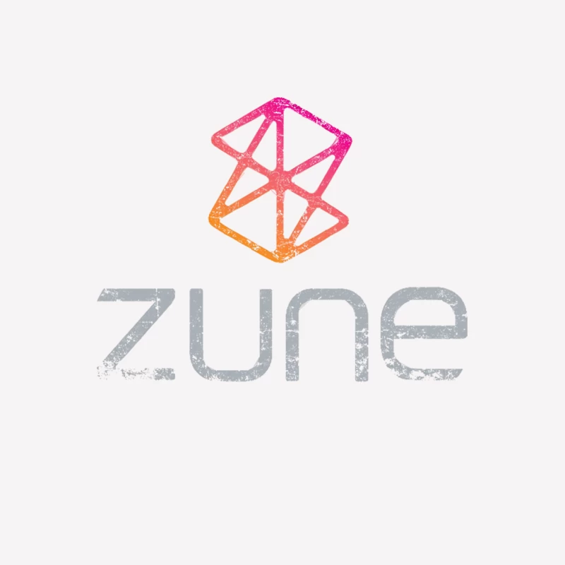 Zune Logo: Geometric Pink and Orange Gradient Design Female T-Shirt
