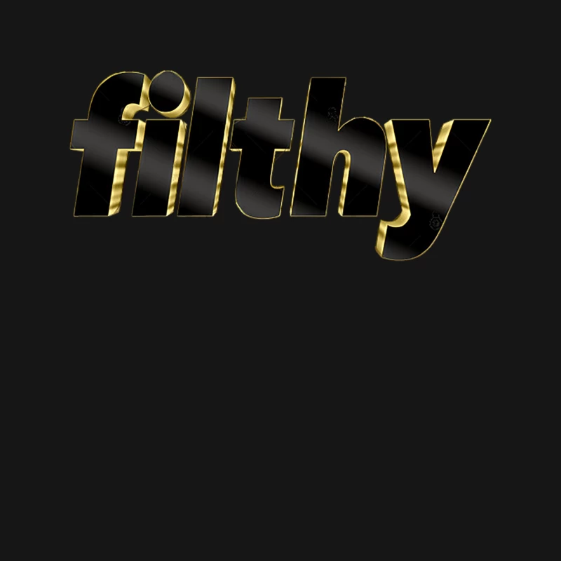 Filthy - Swag Gold Logo Typography Mouse Pad