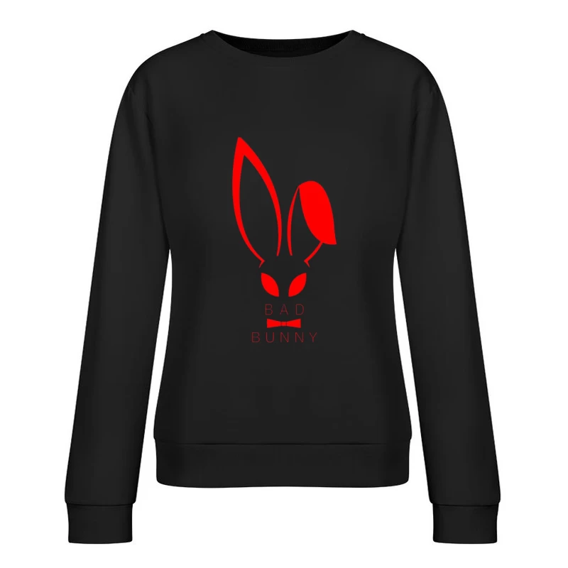 Bad Bunny Logo Female Pullover Sweatshirt
