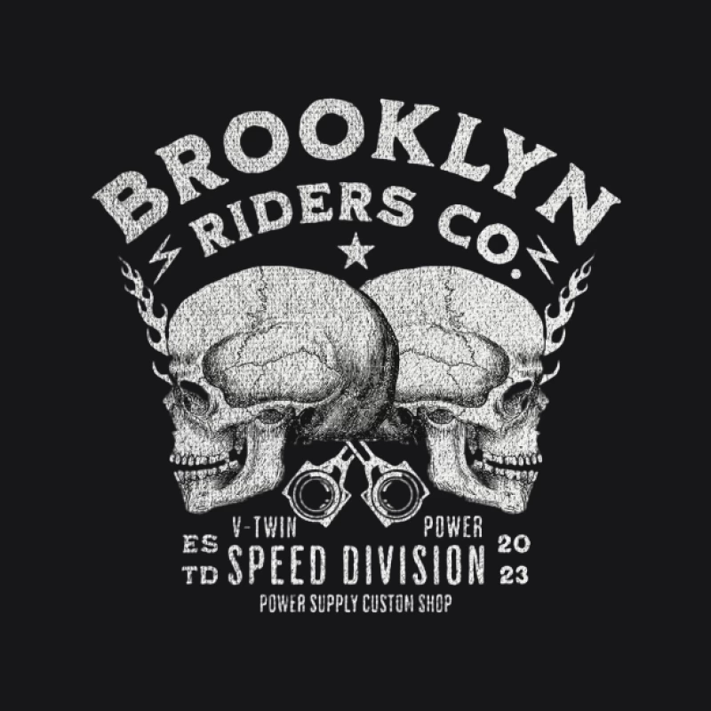 Design de Crâne Brooklyn Riders Homme Sweat à capuche