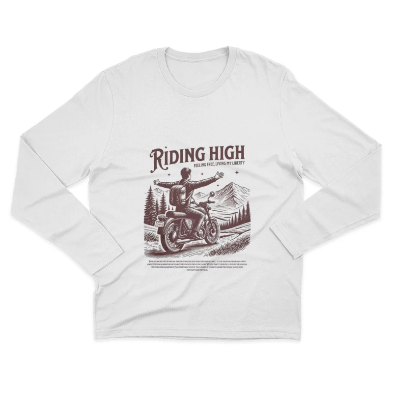 Faire de la moto en montagne Homme Manches Longues T-Shirt