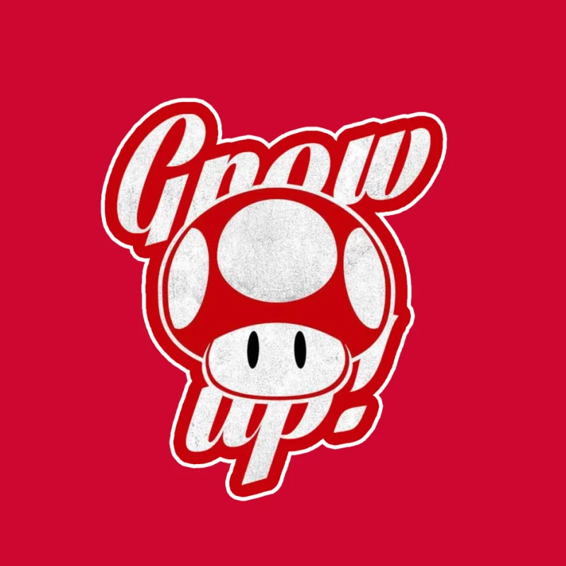 Retro Nintendo Super Mario Mushroom "Grow Up" Design Pin