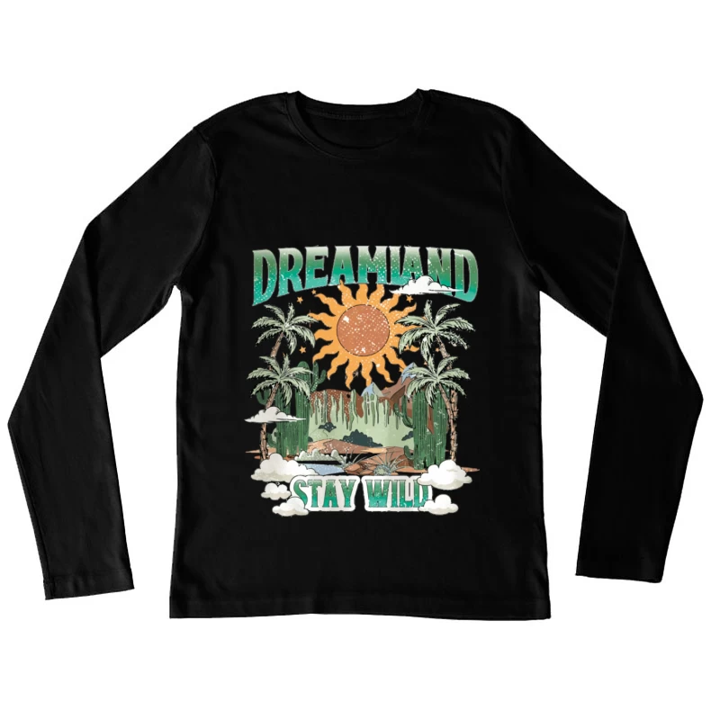 Wildes Traumland mit Palmen Damen Langarm T-Shirt