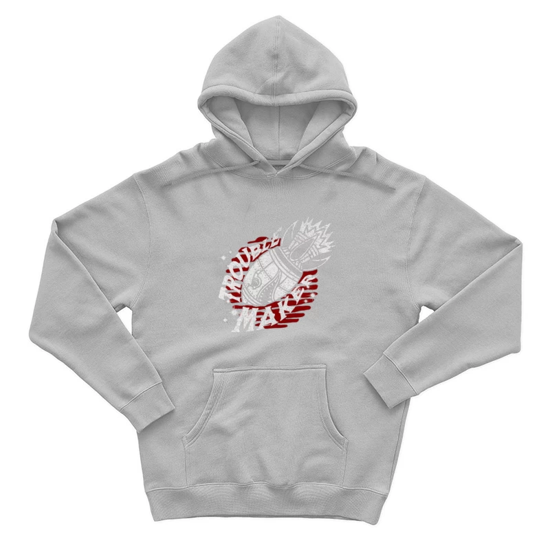 Fairy Tail Anime Guild Symbol in Red and White Male Pullover Hoodie