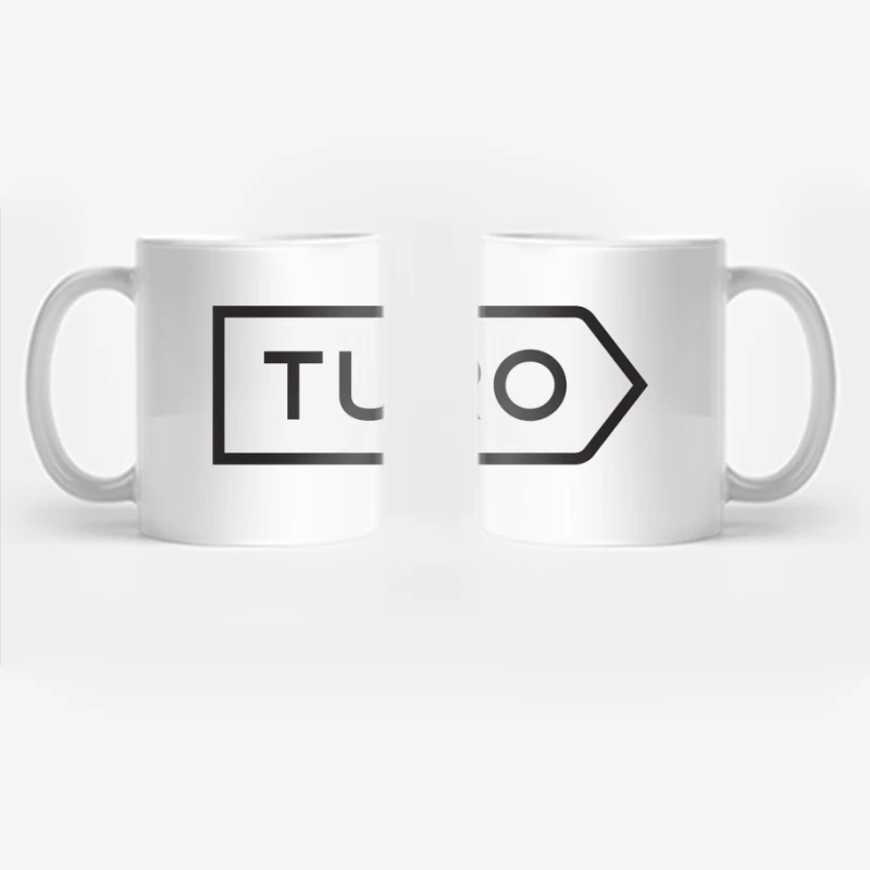 Turo Car-Sharing Service Minimalist Arrow Logo Coffee Mug