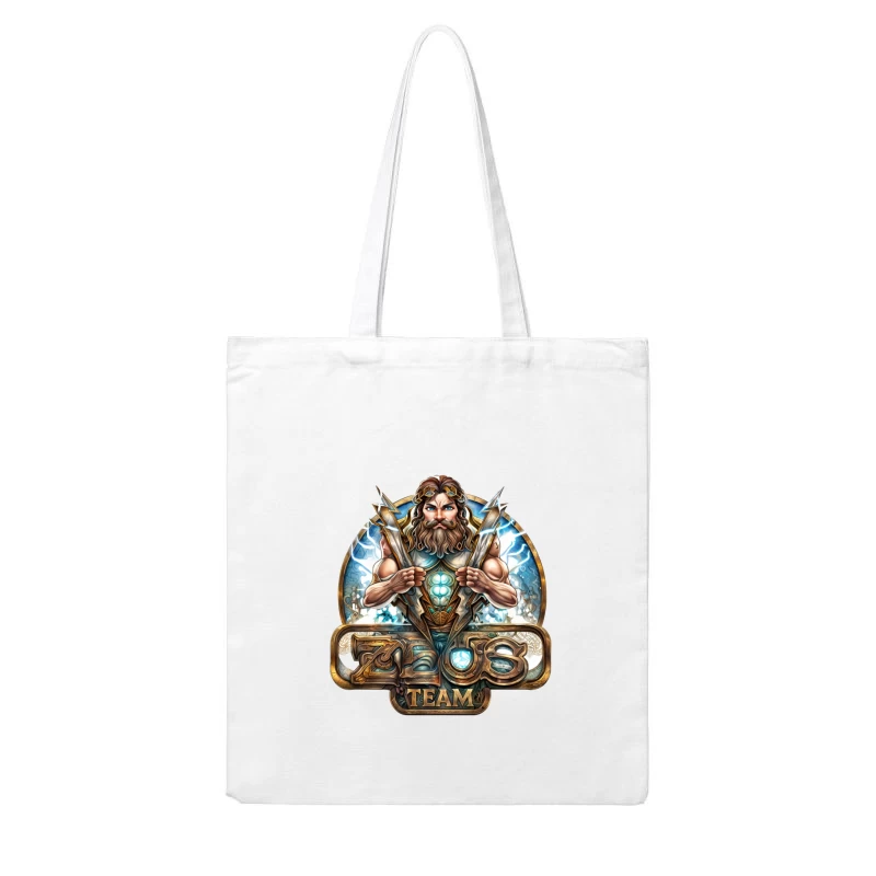 Zeus Team Logo Design Cotton Tote Bag