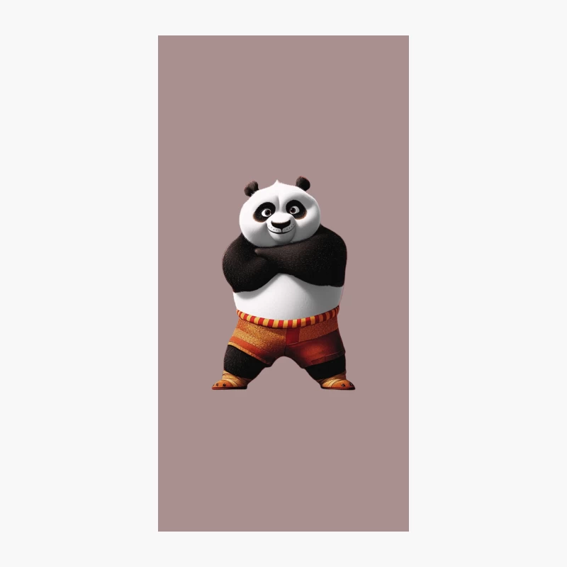 Kung Fu Panda: Animated Character in Martial Arts Pose iPhone Case