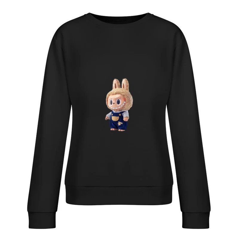Süße Hasenfigur mit Overall Damen Pullover Sweatshirt