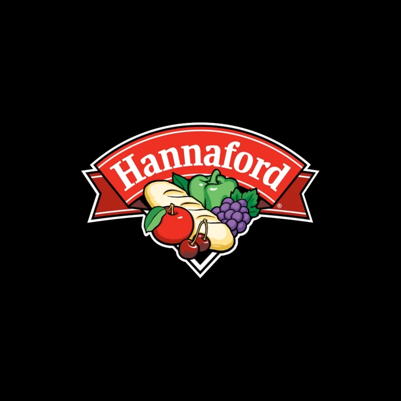 Hannaford Supermarket Logo with Fresh Produce Design Throw Pillow