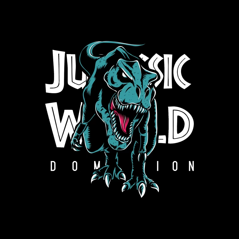 Jurassic World Dominion Logo Throw Pillow