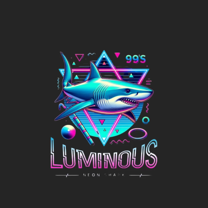 Conception de Requin Lumineux Futuriste Homme Sweat-shirt à enfiler
