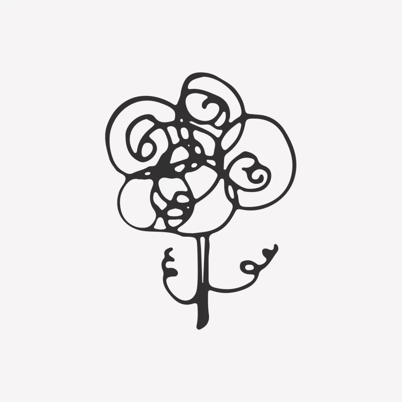 Fleur abstraite tourbillonnante Femme T-Shirt