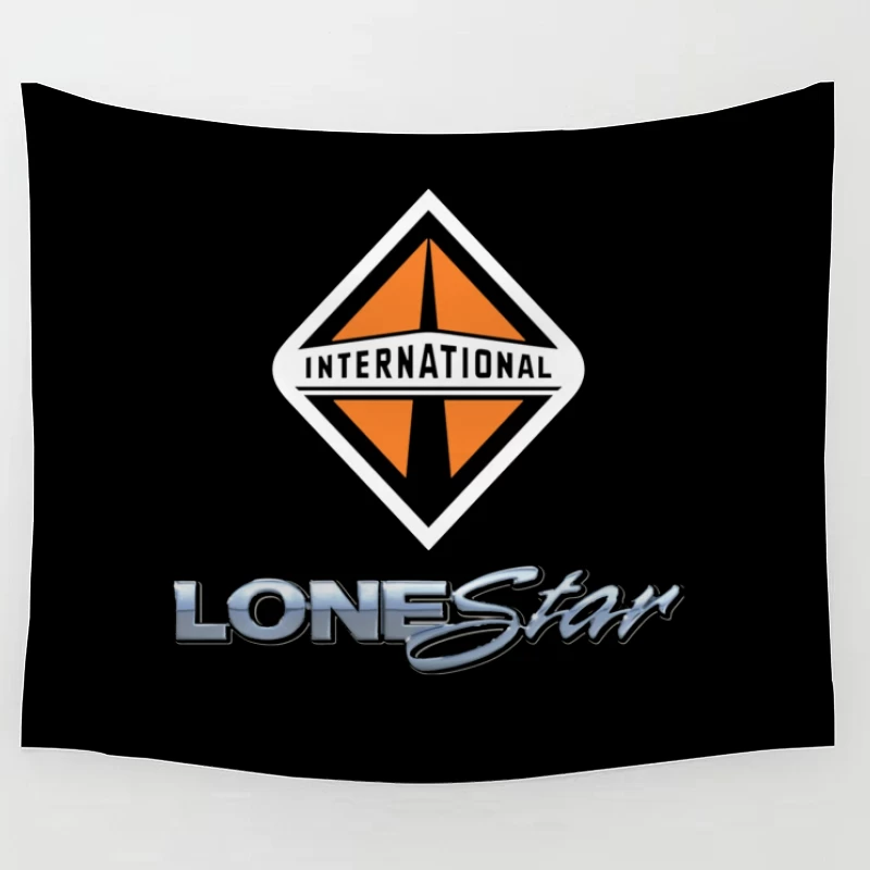 International Lonestar Truck Manufacturing Logo Design Tapestry