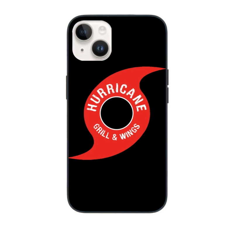 Hurricane Grill & Wings Restaurant Logo Design iPhone Case