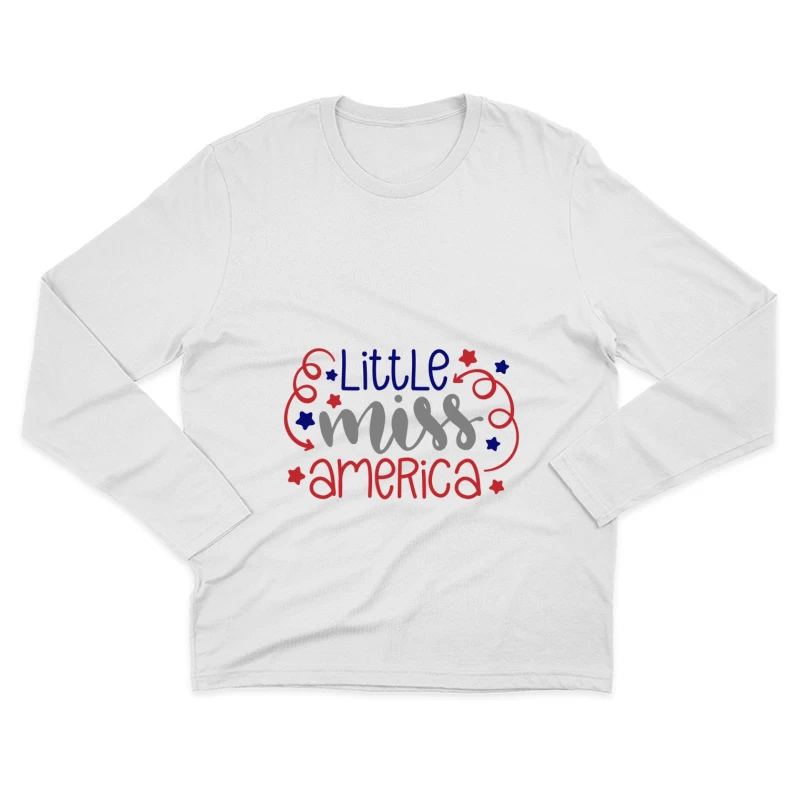 Petit Miss America - Conception patriotique étoilée Homme Manches Longues T-Shirt