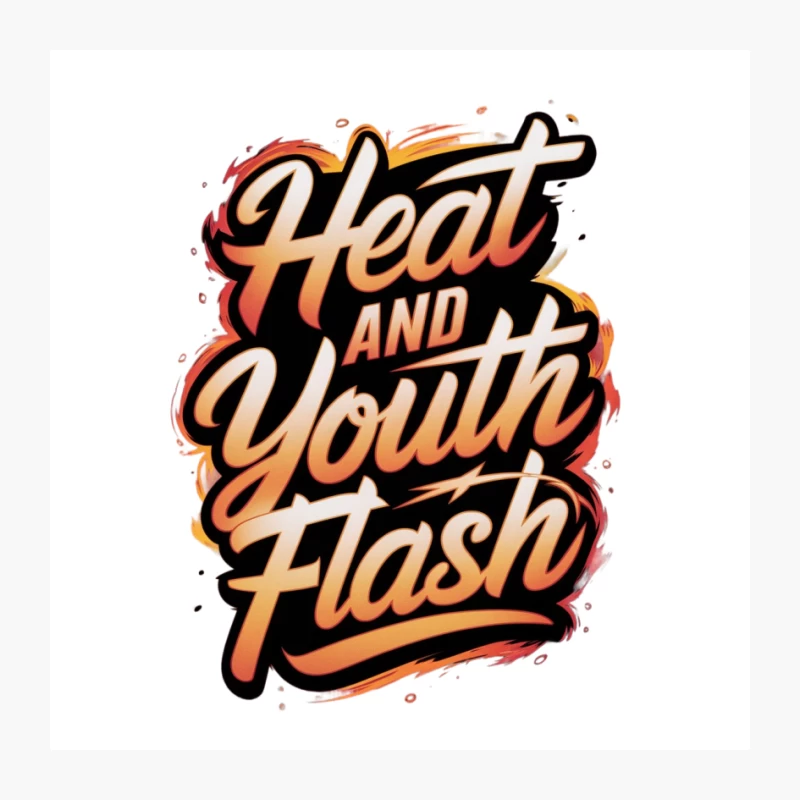 Urban Heat and Youth Flash Typography Design Pin
