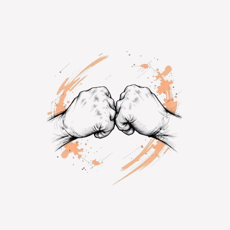 Fist Bump: A Symbolic Gesture of Unity and Solidarity Female T-Shirt