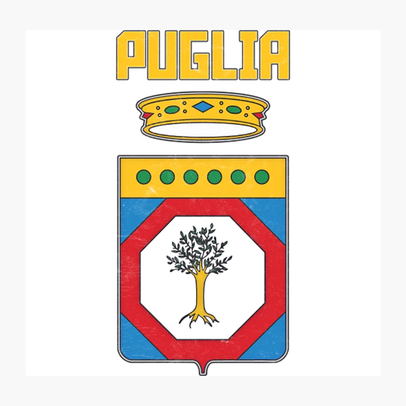 ApuliaPuglia Italy Region Coat of Arms  Vintage Style Throw Pillow
