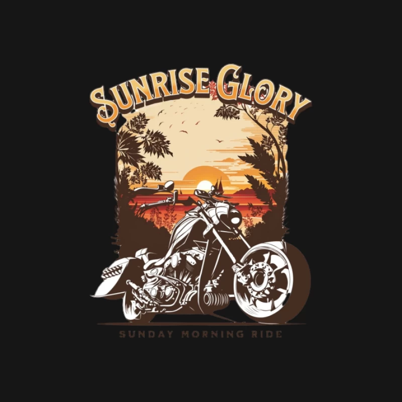 Balade en moto au lever du soleil Femme Manches Longues T-Shirt