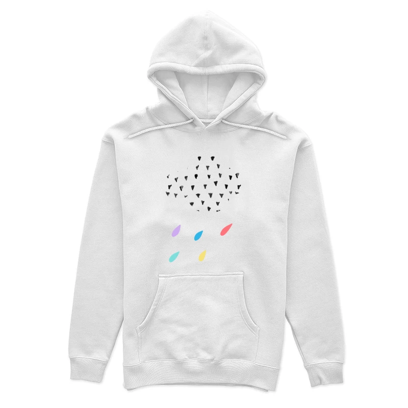 Pluie de couleurs sous un nuage pointillé Femme Sweat à capuche